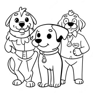 Cainele Om Si Prietenii Pagina De Colorat 37078-8111