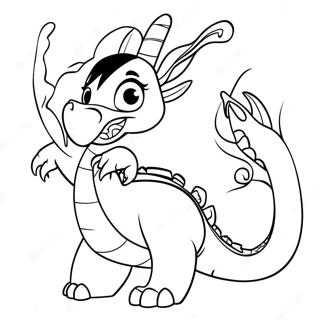 Mulan Cu Dragonul Mushu Pagina De Colorat 37262-8138