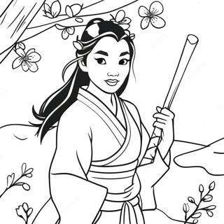 Mulan Cu Flori De Cires Pagina De Colorat 37265-8150