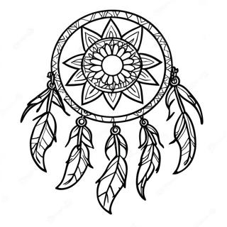 Dreamcatcher Nativ American Pagina De Colorat 37453-8177