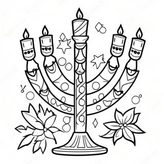 Pagina De Colorat Menorah Festiva 38009-8295