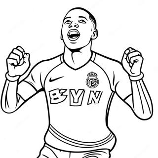 Kylian Mbappe Desene De Colorat