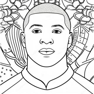 Pagina De Colorat Kylian Mbappe In Tricou De Franta 38184 8342