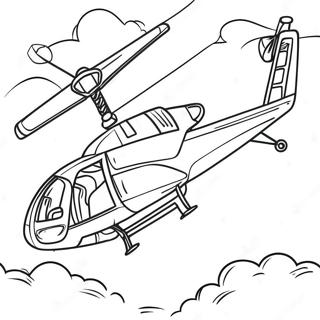 Pagini De Colorat Cu Elicopter Vintage In Misiune 38834-8490