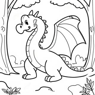 Dragon Mistic Intr O Padure Pagina De Colorat 4014 1653