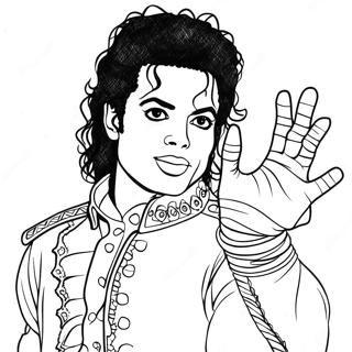 Michael Jackson Cu Manusa Sclipitoare Pagina De Colorat 40544-8860