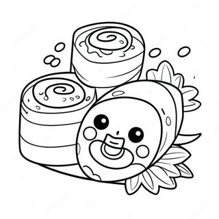 Sushi Desene De Colorat