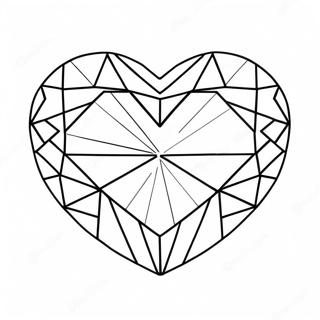Diamant Stralucitor In Forma De Inima Pagina De Colorat 43007-9405