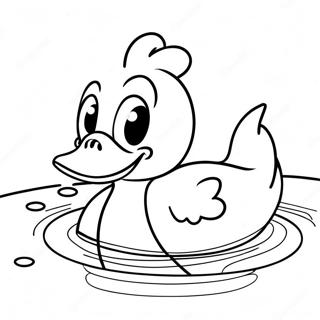 Pagini De Colorat Cu Donald Duck Inotand In Piscina 43208-9450