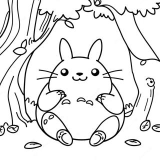 Pagini De Colorat Cu Totoro Somnoros Sub Copac 43814-9585