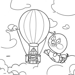 Pagina De Colorat Cu Aventurile Lui Up Cu Balonul 43994-9614