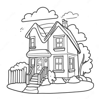 Pagina De Colorat Cu Casa Colorata Din Up 43995-9617