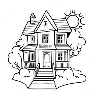 Pagina De Colorat Cu Casa Colorata Din Up 43995-9618