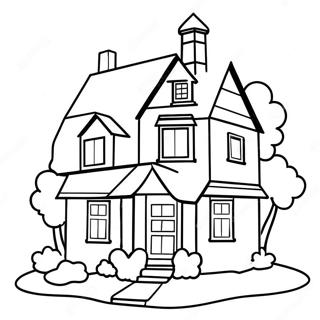 Pagina De Colorat Cu Casa Colorata Din Up 43995 9620