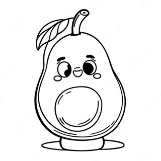 Avocado In Palarie De Petrecere Pagina De Colorat 44259-9687