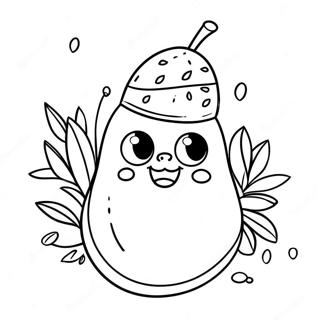 Avocado In Palarie De Petrecere Pagina De Colorat 44259-9688