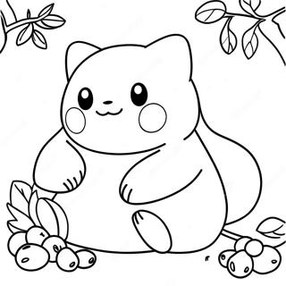 Snorlax Mancand Fructe De Padure Pagina De Colorat 44350-9697