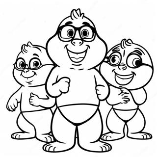 Pagini De Colorat Cu Alvin And The Chipmunks În Concert Desene De Colorat