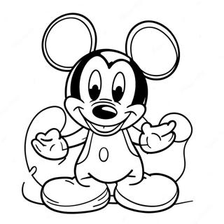 Mickey Mouse Fericit Pagina De Colorat 4465-1066