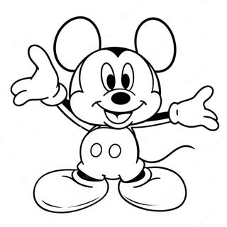 Mickey Mouse Fericit Pagina De Colorat 4465-1067