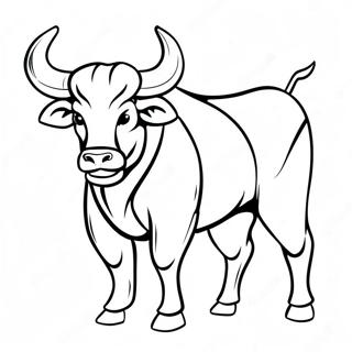 Boul Puternic Cu Muschi Pagina De Colorat 45224-9905