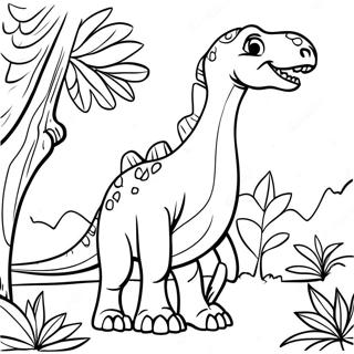 Brachiosaurus Mancand Frunze Pagina De Colorat 45579-9974