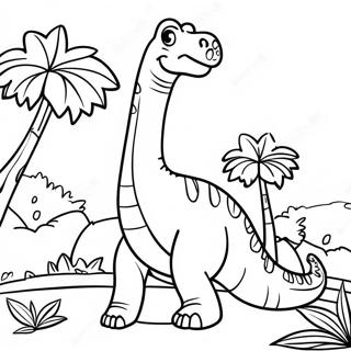 Brachiosaurus Mancand Frunze Pagina De Colorat 45579-9976