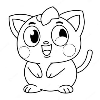 Jigglypuff Cu Un Microfon - Pagina De Colorat Desene De Colorat
