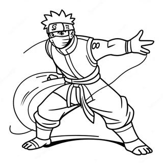 Kakashi In Pozitie De Lupta Pagina De Colorat 46323-10139