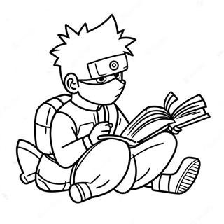 Kakashi Citind O Carte Pagina De Colorat 46324-10143