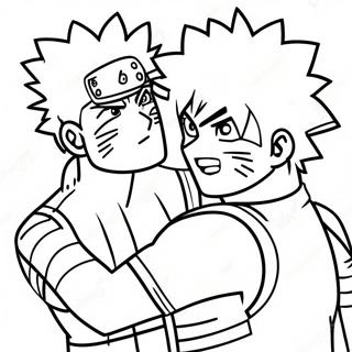 Pagina De Colorat Kakashi Si Naruto 46325-10145