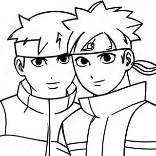 Pagina De Colorat Kakashi Si Naruto 46325-10146