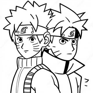 Pagina De Colorat Kakashi Si Naruto 46325-10147