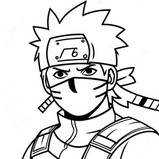 Pagina De Colorat Kakashi In Costum De Ninja 46326-10149