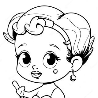 Pagina De Colorat Betty Boop Draguta 46528-10192
