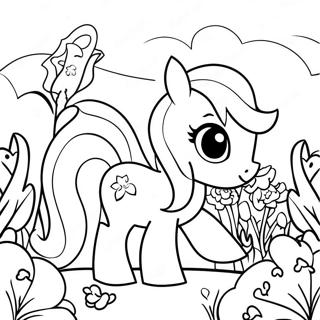 Fluttershy Intr O Gradina De Flori Pagina De Colorat 47285-10337