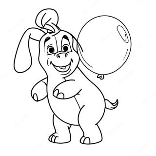 Eeyore Cu Un Balon Pagina De Colorat 47375-10369