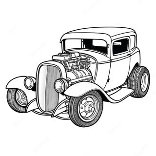 Pagina De Colorat Cu Hot Rod Clasic 48004-10490