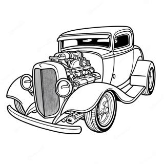 Pagina De Colorat Cu Hot Rod Clasic 48004-10491
