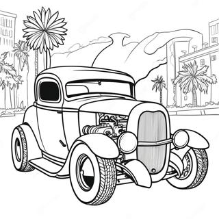 Pagina De Colorat Cu Hot Rod Clasic 48004-10492