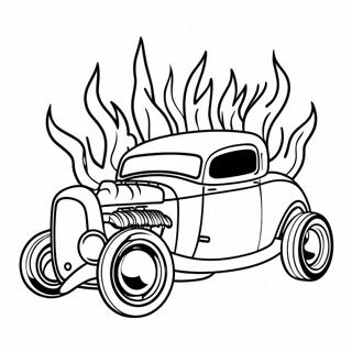 Pagina De Colorat Cu Hot Rod Flaming 48005-10493