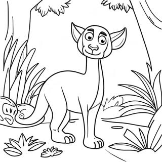 Pagini De Colorat Cu Peisaj Din Jungla Madagascar 48789-10676