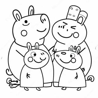 Pagina De Colorat Cu Familia Peppa Pig 4922 2193