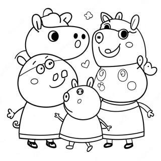 Pagina De Colorat Cu Familia Peppa Pig 4922 2194