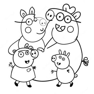Pagina De Colorat Cu Familia Peppa Pig 4922 2196