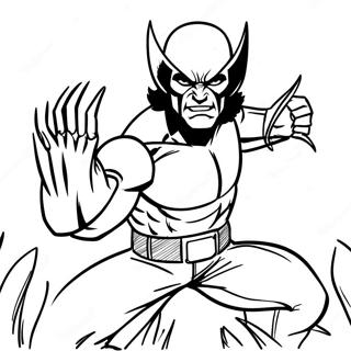 Pagini De Colorat Cu Wolverine Cu Gheare Intinse 49251-10779