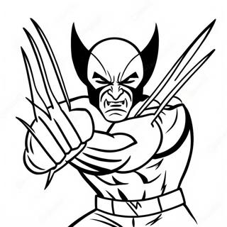 Pagini De Colorat Cu Wolverine Cu Gheare Intinse 49251-10780