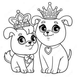 Pagini De Colorat Cu Animalele De Palat Majestuoase Cu Coroane 49355-10802