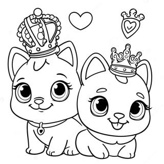 Pagini De Colorat Cu Animalele De Palat Majestuoase Cu Coroane 49355-10803