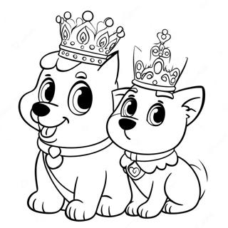 Pagini De Colorat Cu Animalele De Palat Majestuoase Cu Coroane 49355-10804